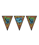 Vlaggenlijn 21 Jaar Neon 10m